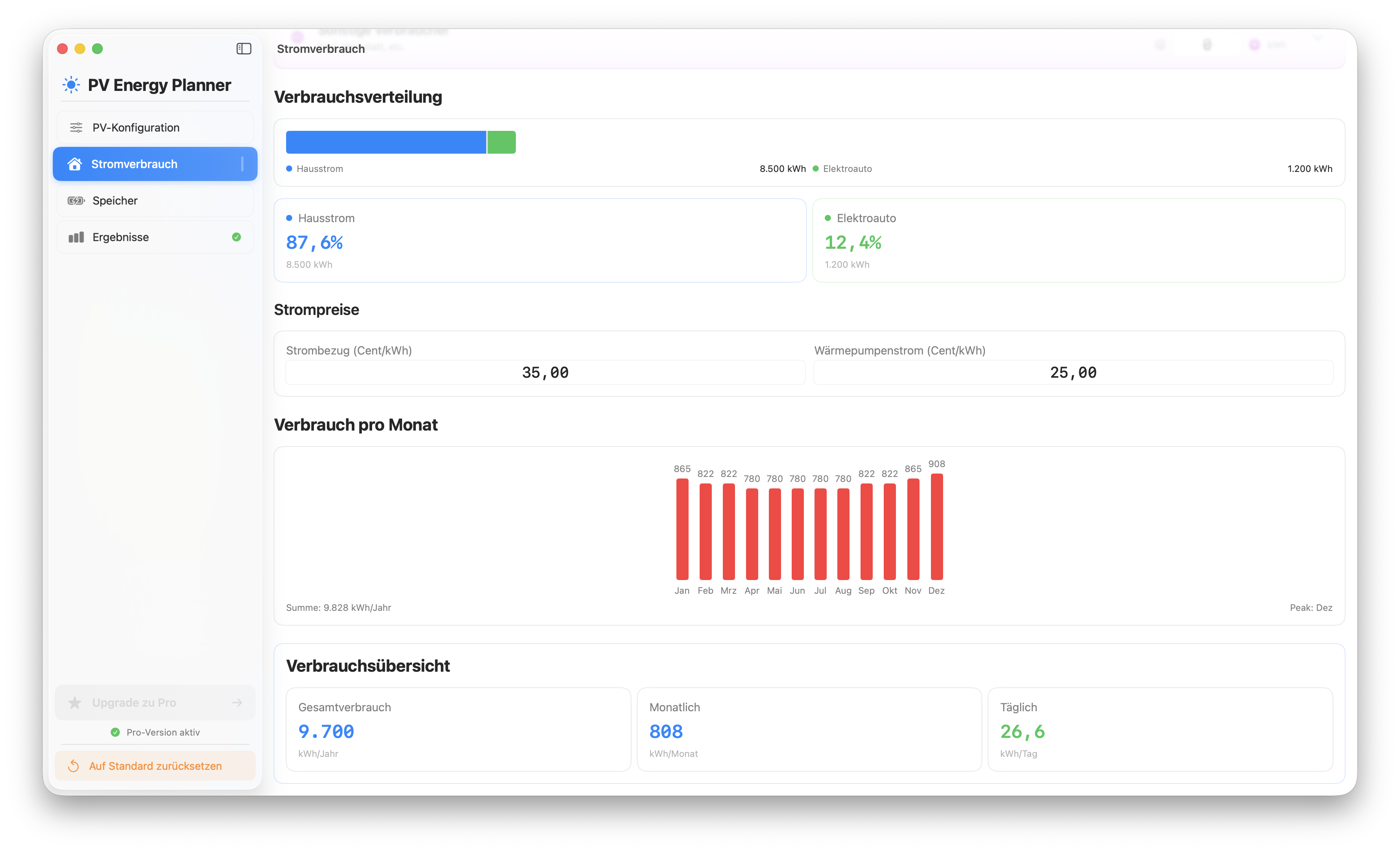 Stromverbrauch berechnen: Monatliche Verbrauchsprognose für Haushalt, Wärmepumpe und E-Auto