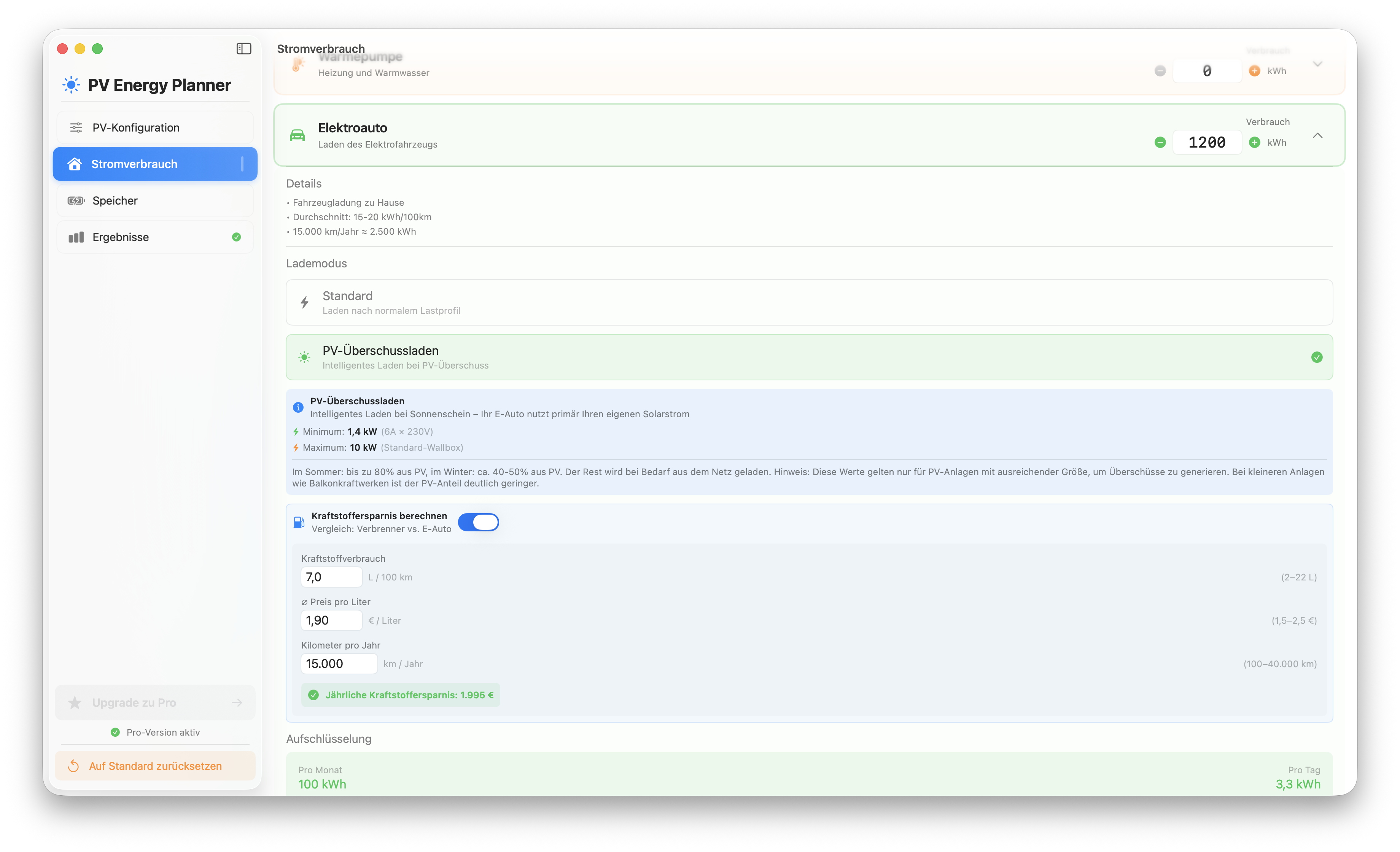 E-Auto Ladeplanung: Stromverbrauch mit Elektrofahrzeug für PV-Anlage kalkulieren